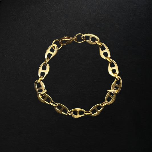 Bean Chain Bracelet | Gold Plated Stainless Steel